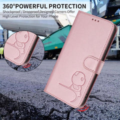 Funda de cuero RFID para teléfono con reliev...