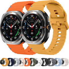 Correa de reloj de silicona con costuras ond...