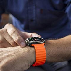 Correa de reloj de silicona con costuras ond...
