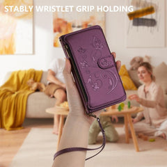 Funda de cuero para teléfono con cartera mul...