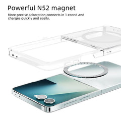 Funda para teléfono ABEEL transparente, magn...