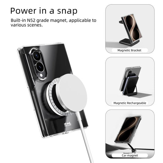 Funda para teléfono ABEEL transparente, magn...