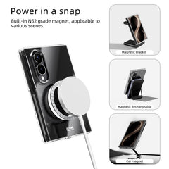 Funda para teléfono ABEEL transparente, magn...