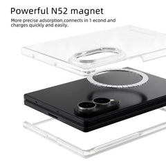 Funda para teléfono ABEEL transparente, magn...