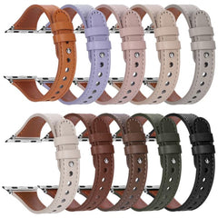 Correa de reloj de cuero genuino con doble a...