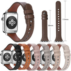Correa de reloj de cuero genuino con doble a...