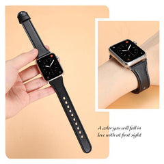 Correa de reloj de cuero genuino con doble a...