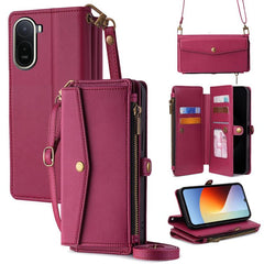 Cartera con cremallera, hebilla lateral, cor...