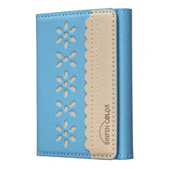 Tarjetero de piel MagSafe con estampado floral BFK25