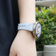 Correa de reloj de silicona con textura de c...