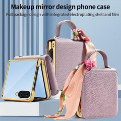 Funda para teléfono de PU con espejo de maqu...