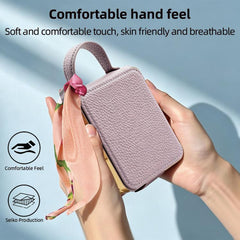 Funda para teléfono de PU con espejo de maqu...