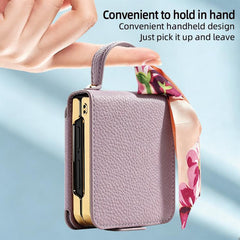Funda para teléfono de PU con espejo de maqu...