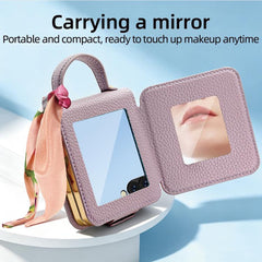 Funda para teléfono de PU con espejo de maqu...