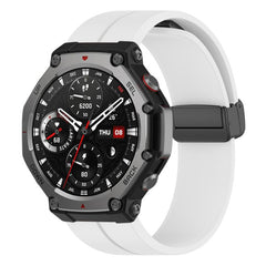 Correa de reloj de silicona negra plegable c...