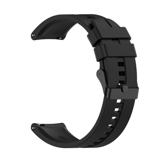 Correa de reloj de silicona negra con hebill...