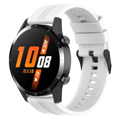 Correa de reloj de silicona negra con hebill...