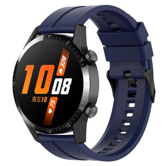 Correa de reloj de silicona negra con hebill...