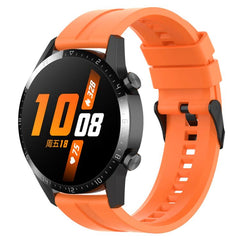 Correa de reloj de silicona negra con hebill...