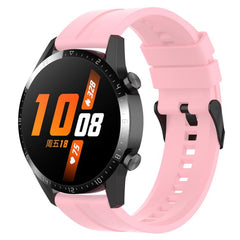 Correa de reloj de silicona negra con hebill...