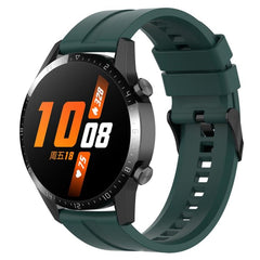 Correa de reloj de silicona negra con hebill...