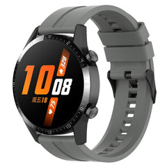 Correa de reloj de silicona negra con hebill...