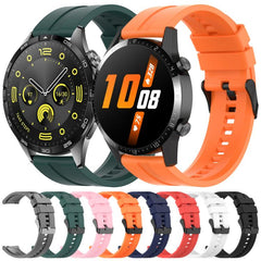 Correa de reloj de silicona negra con hebill...