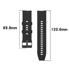 Correa de reloj de silicona negra con hebill...
