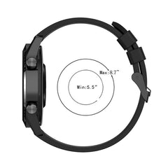 Correa de reloj de silicona negra con hebill...