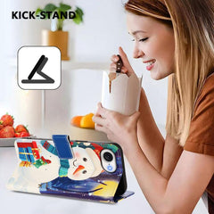 Funda para teléfono de piel con hebilla de l...