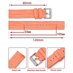 Correa de reloj de lona de nailon xDfind, 18mm