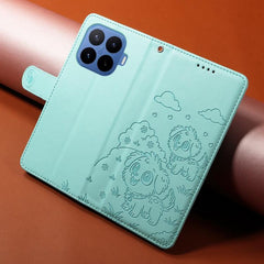Funda de cuero para teléfono con bloqueo RFI...