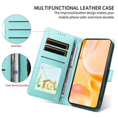Funda de cuero para teléfono con bloqueo RFI...