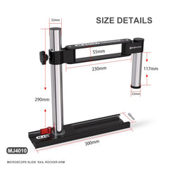 Soporte fijo elevable con brazo oscilante un...