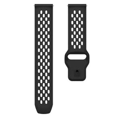 Correa de reloj de silicona negra transpirab...