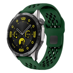 Correa de reloj de silicona negra transpirab...