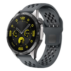 Correa de reloj de silicona negra transpirab...