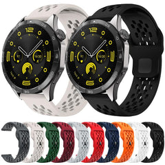Correa de reloj de silicona negra transpirab...