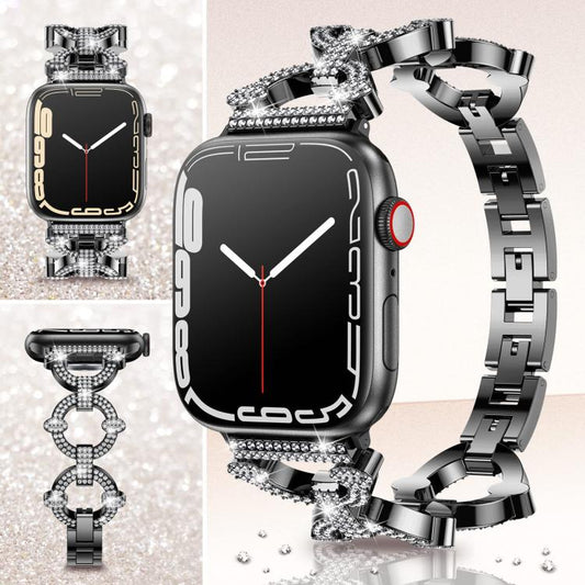 Correa de reloj de metal con forma de diaman...