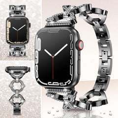 Correa de reloj de metal con forma de diaman...