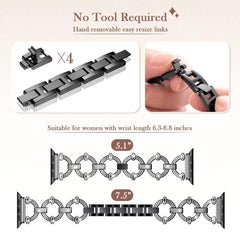 Correa de reloj de metal con forma de diaman...
