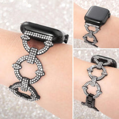 Correa de reloj de metal con forma de diaman...
