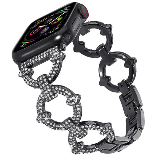 Correa de reloj de metal con forma de diaman...