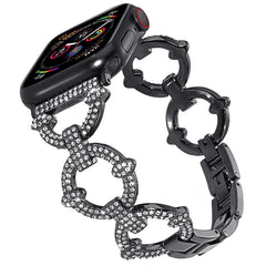 Correa de reloj de metal con forma de diaman...