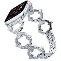 Correa de reloj de metal con forma de diaman...