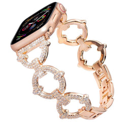 Correa de reloj de metal con forma de diaman...