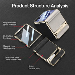 Funda magnética de cuero con soporte para te...