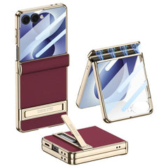 Funda magnética de cuero con soporte para te...