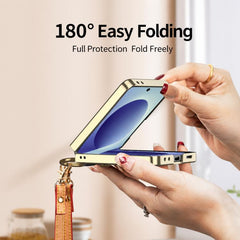 Funda para teléfono de cuero con anillo de g...
