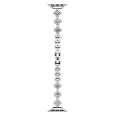 Correa de reloj de metal con diamantes y dis...